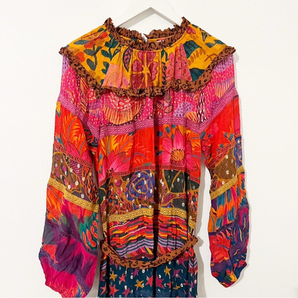 FARM Rio Multicolor Patchwork Maxi Dress - Red, Blue, Green - Picture 5 of 6